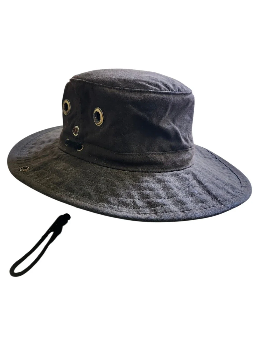 Driza-Bone Vintage Australia Oilskin Slouch Bush Hat Brown Waxed Cotton Size L